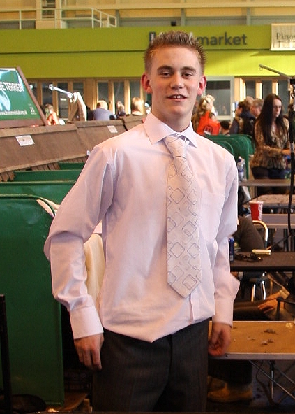 Young Kerry Blue Handler